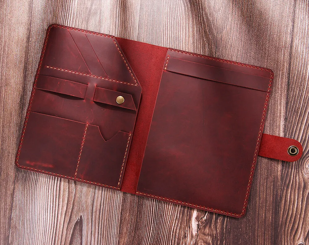 Handmade Leather Portfolio, A5 Notepad Holder