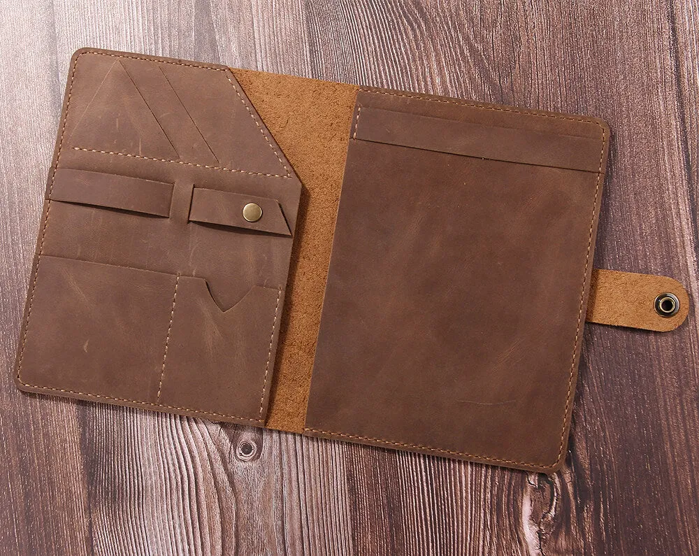 Handmade Leather Portfolio, A5 Notepad Holder