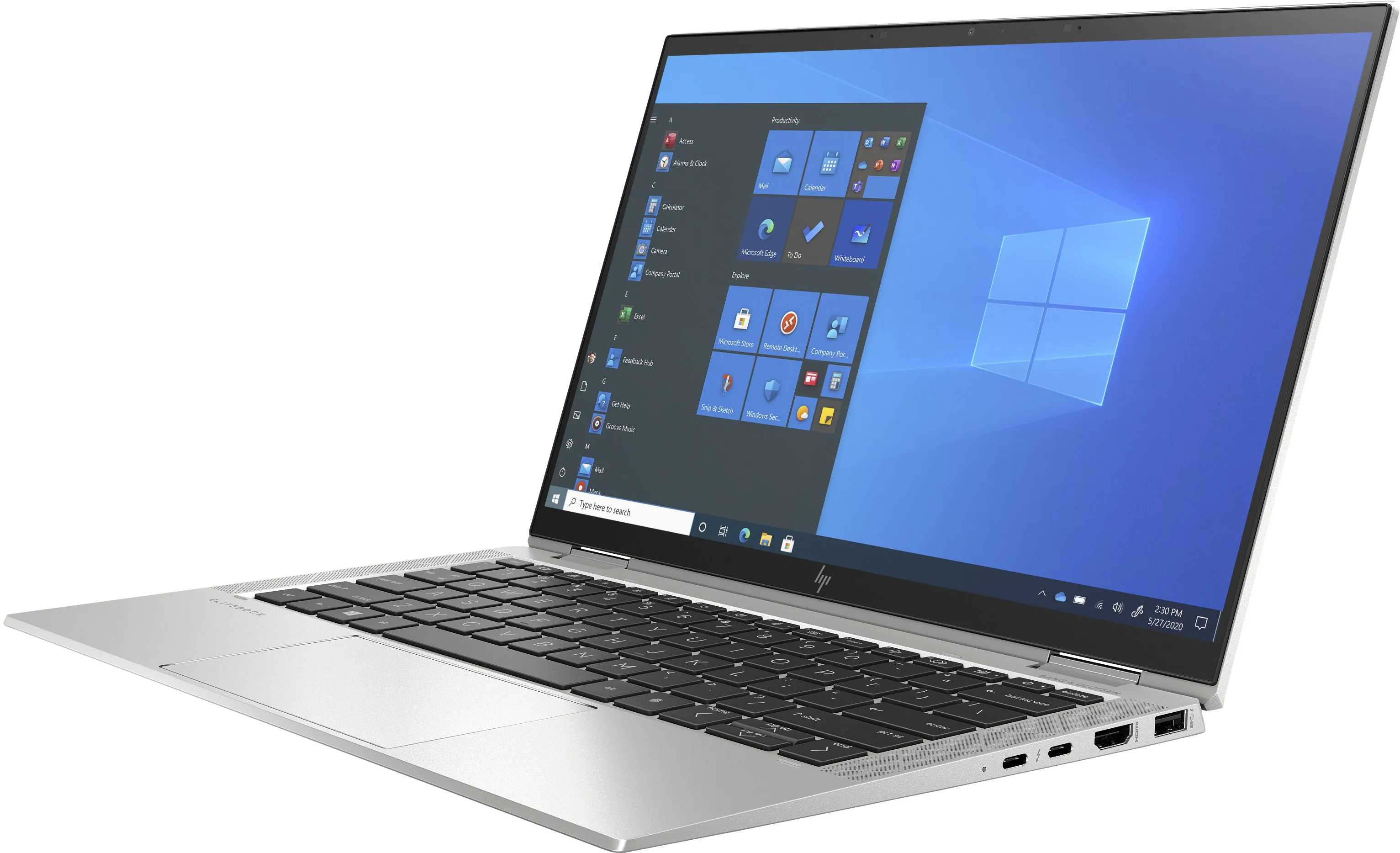 HP EliteBook X360 1030 G7 13.3" Convertible Notebook, Intel i5-10210U, 1.60GHz, 8GB RAM, 256GB SSD, Win10Pro - 6E2N0U8#ABA