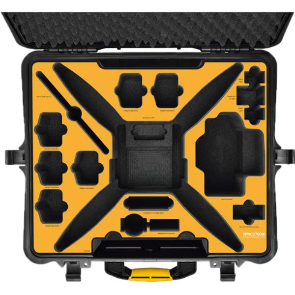 HPRC 2700W - Wheeled Hard Case for DJI Phantom 4 / Phantom 4 RTK - Black