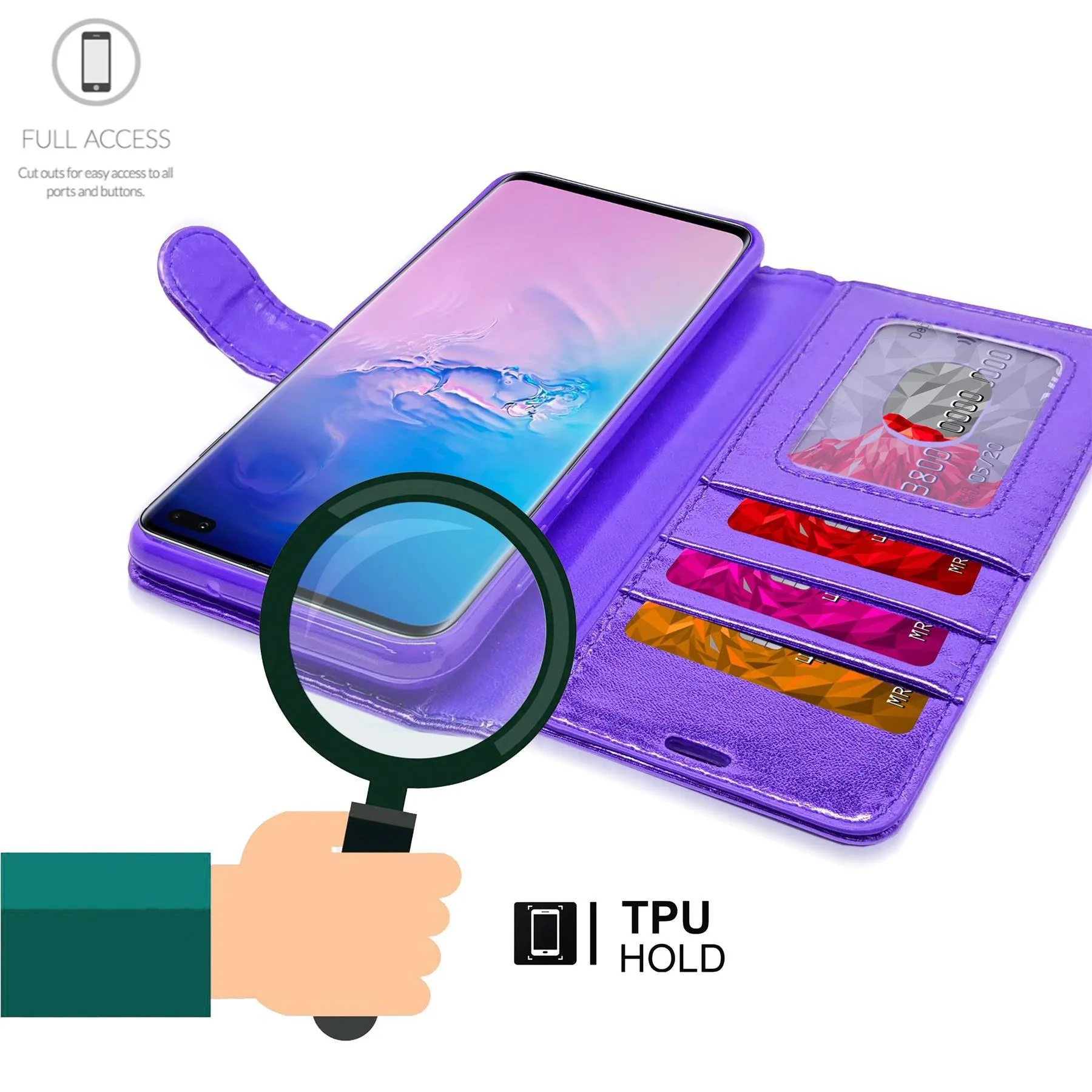 Huawei P30 Flip Folio Book Wallet Case