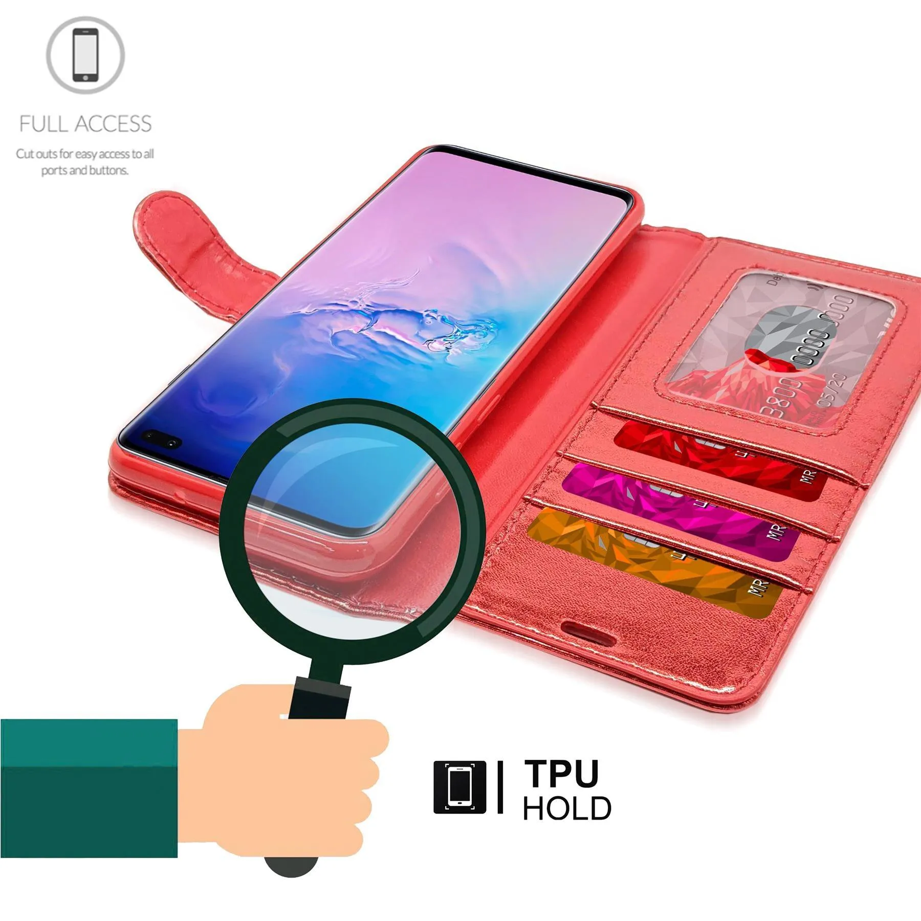 Huawei P30 Flip Folio Book Wallet Case