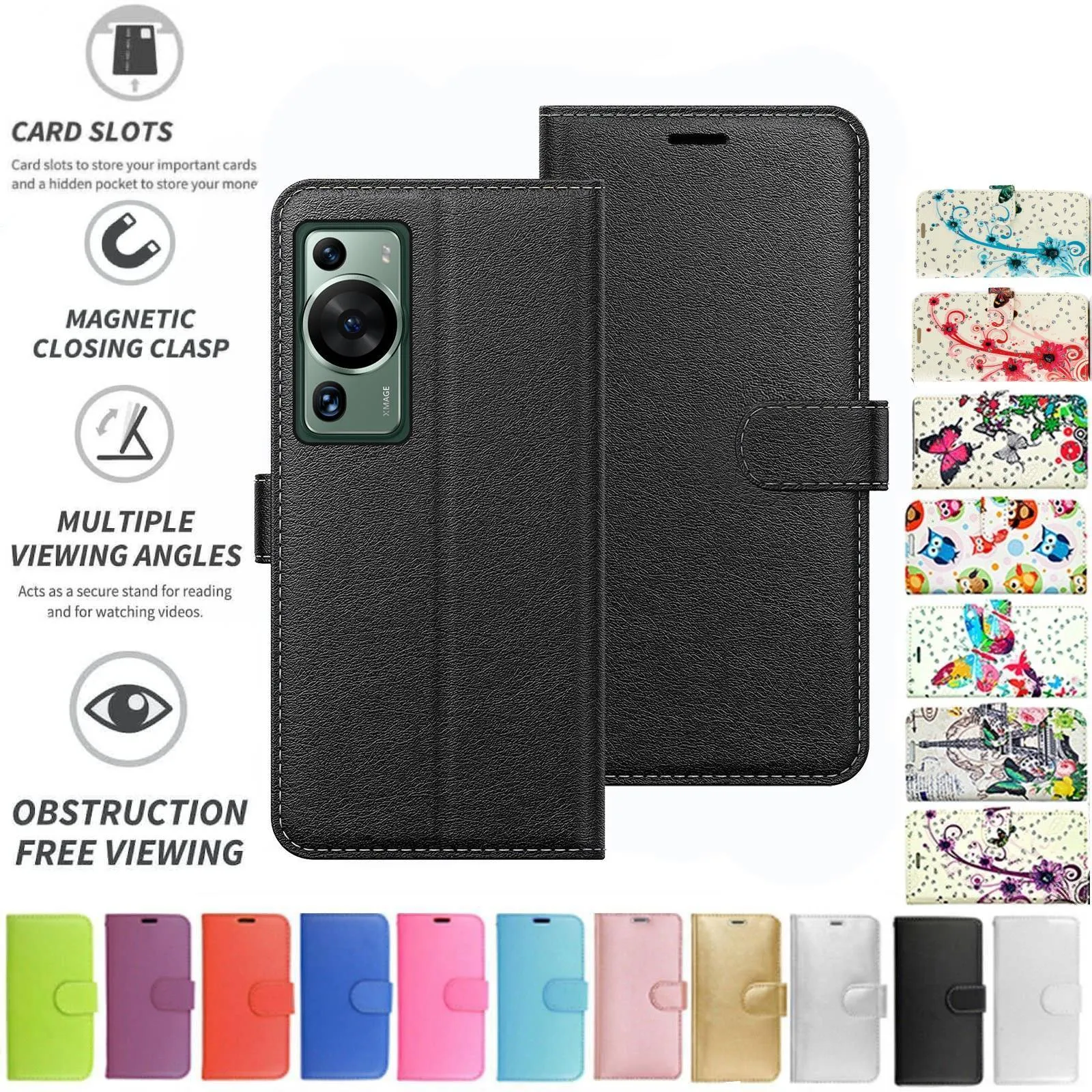 Huawei P60 Pro Flip Folio Book Wallet Case