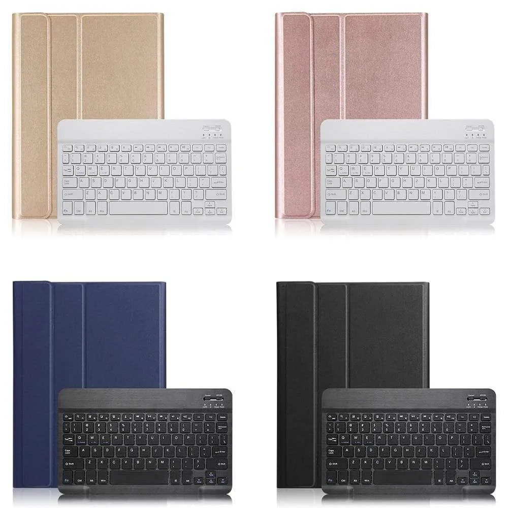 iPad 10.2 2019/2020 (iPad 7/8) PU Leather Keyboard Case Wireless Bluetooth Pencil Holder