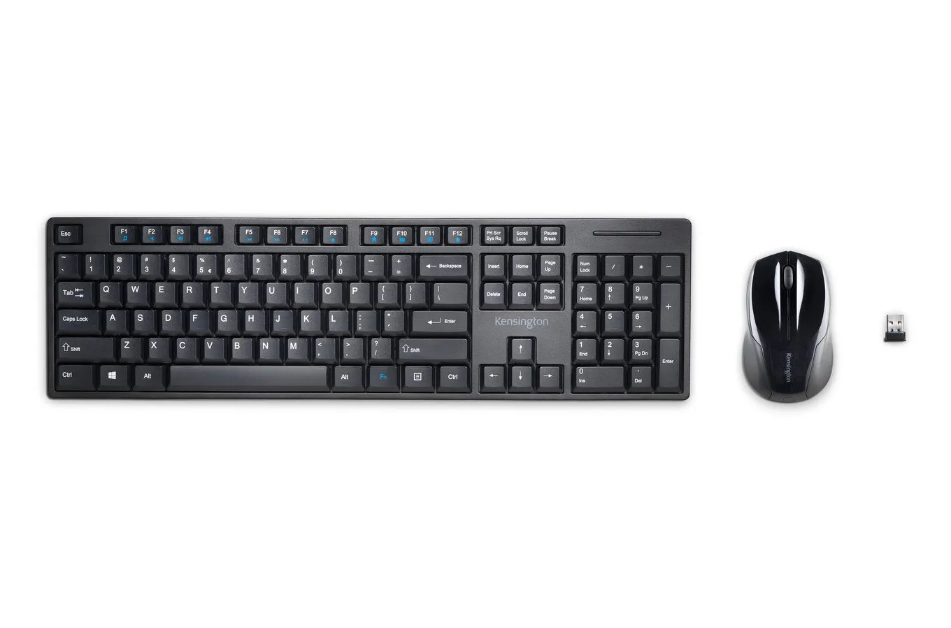 Kensington Pro Fit Low-Profile Desktop Set - Keyboard And Mouse Set - Wireless - 2.4 Ghz - Uk