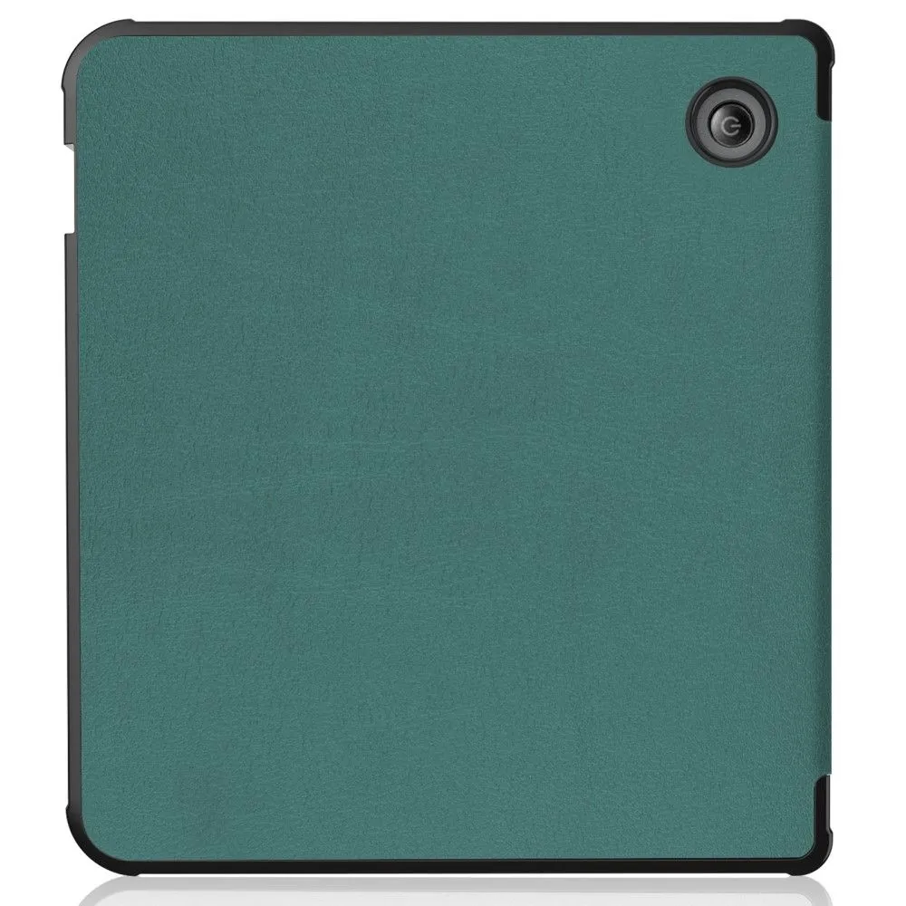 Kobo Libra 2 cool origami stand PU leather flip case - Blackish Green