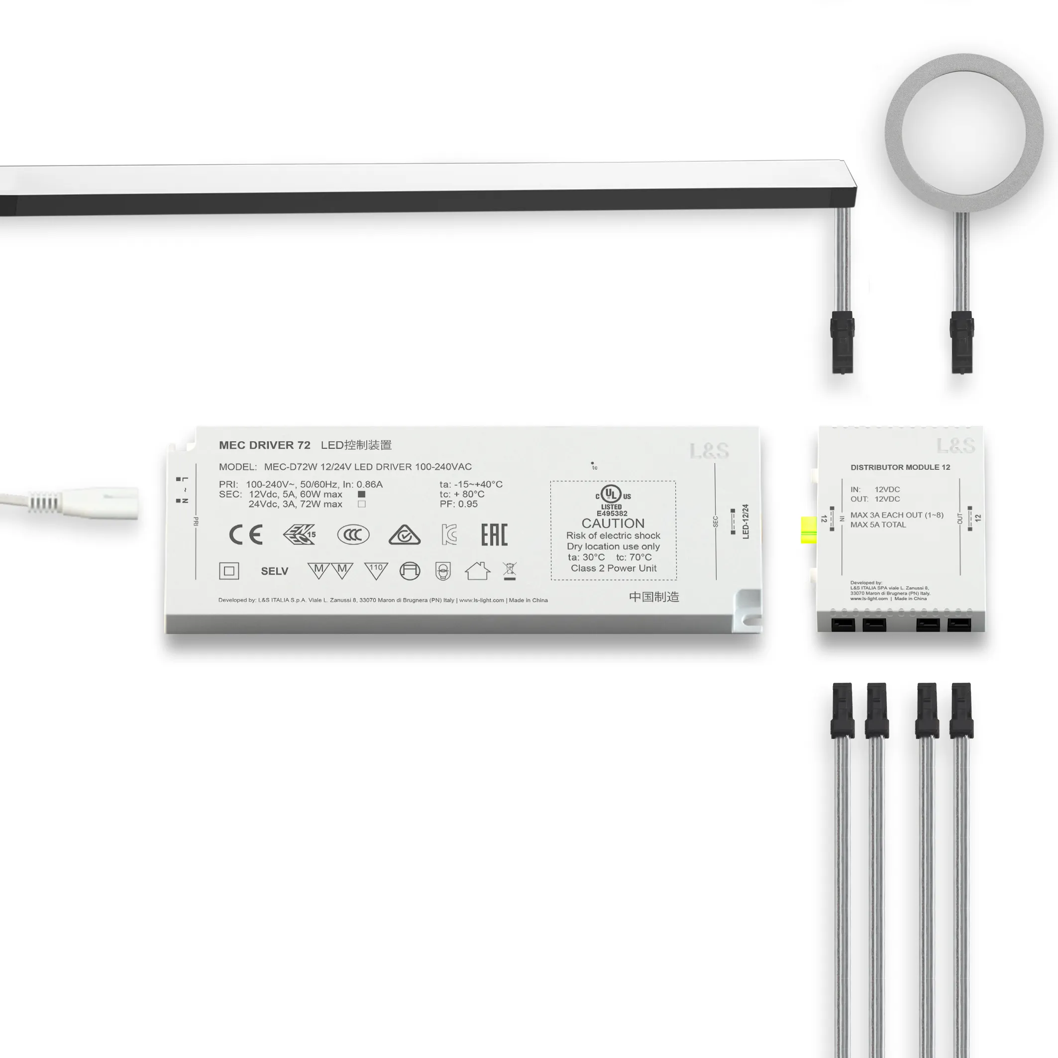 L&S Lighting 12V MEC LED Driver with Distributor Module