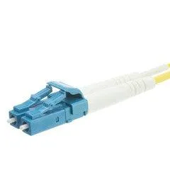 LC OM3 Duplex 2.0mm Fiber Optic Patch Cord, OFNR, Multimode 50/125, Aqua Jacket, Beige Connector, 1 meter (3.3 ft)