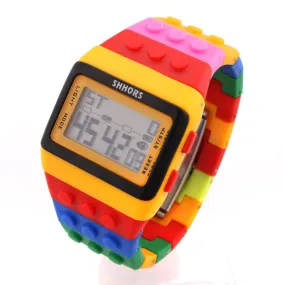 LED Watch Coloful Stripe Unisex New Sports Watches Shhors Rainbow watch Digital Hour Wristwatch