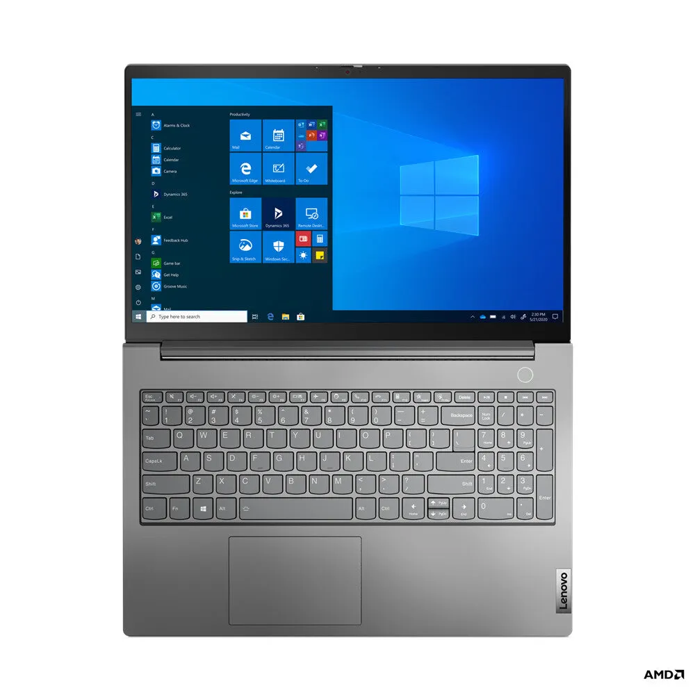 Lenovo ThinkBook 15 AMD Ryzen™ 5 5500U Laptop 39.6 cm (15.6") Full HD 8 GB DDR4-SDRAM 256 GB SSD Wi-Fi 6 (802.11ax) Windows 10 Pro Grey