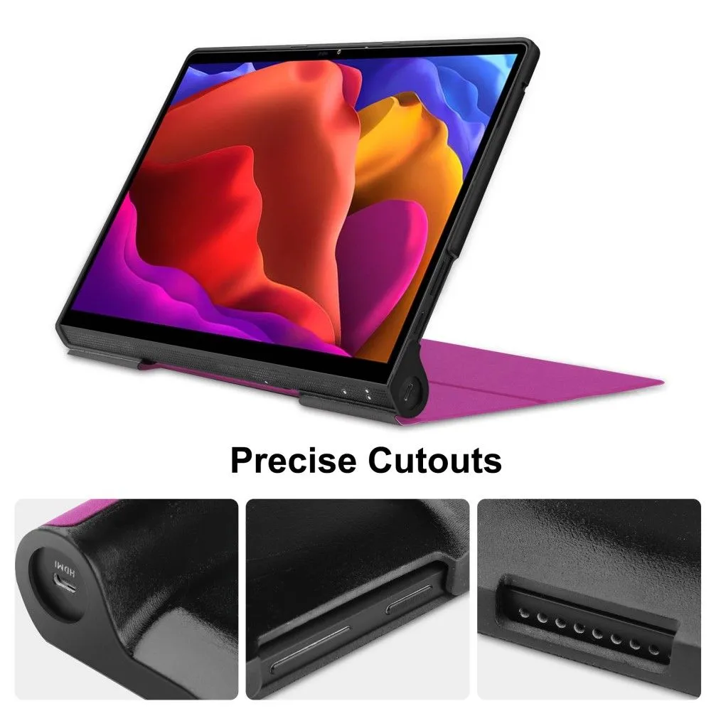 Lenovo Yoga 13 PU leather flip case with kickstand - Purple