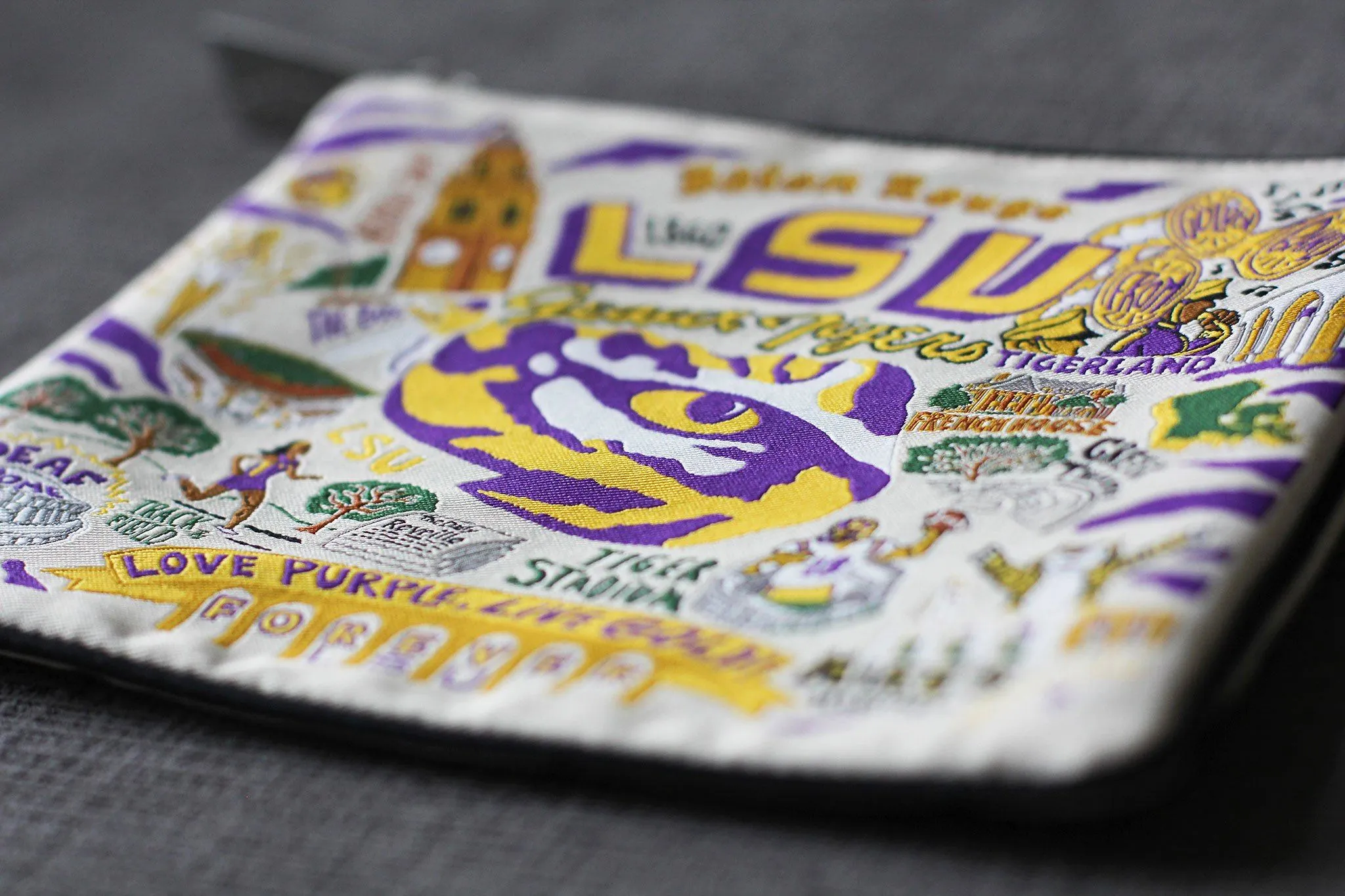 Louisiana State University (LSU) Collegiate Zip Pouch