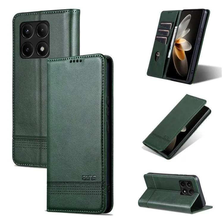 Magnetic Calf Texture Leather Flip Phone Case for Xiaomi Redmi K70E, Series 2