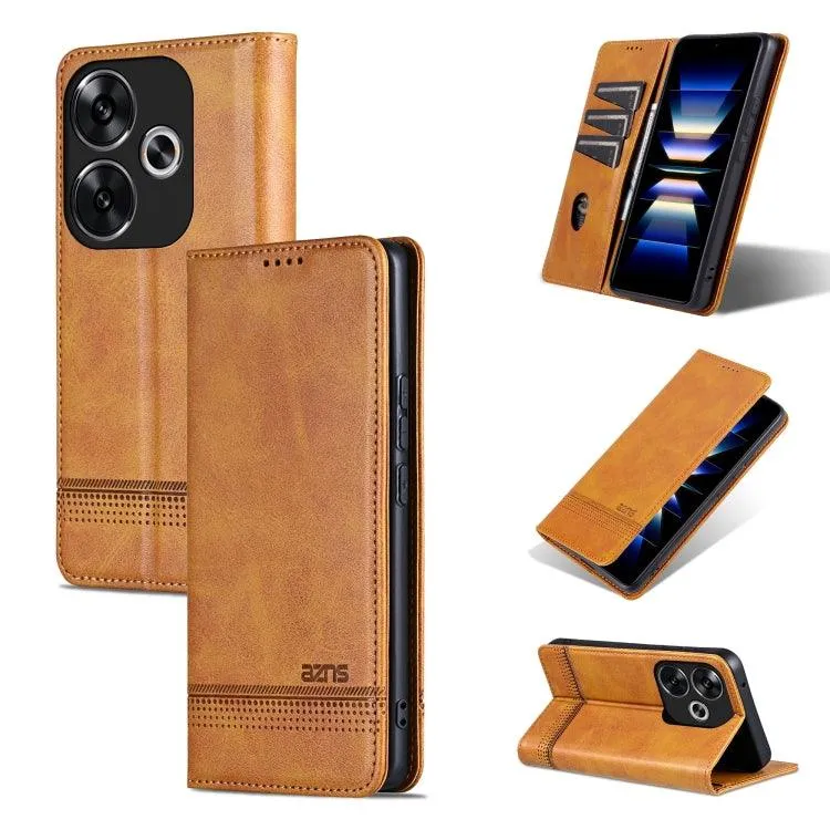 Magnetic Calf Texture Leather Flip Phone Case for Xiaomi Redmi K70E, Series 2