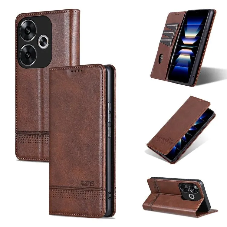 Magnetic Calf Texture Leather Flip Phone Case for Xiaomi Redmi K70E, Series 2