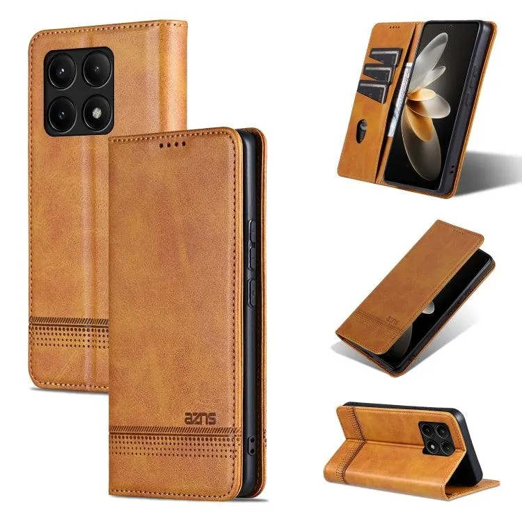 Magnetic Calf Texture Leather Flip Phone Case for Xiaomi Redmi K70E, Series 2