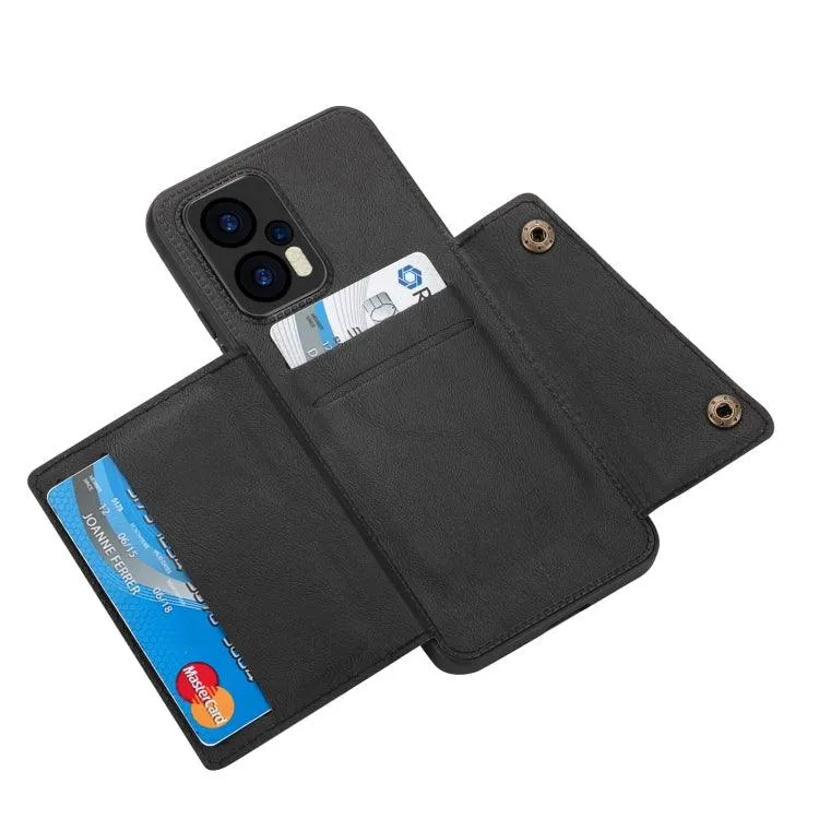 Magnetic Flip Wallet Case with Double Card Slots