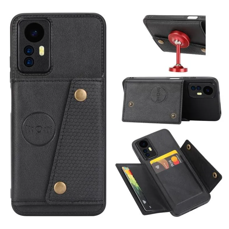 Magnetic Flip Wallet Case with Double Card Slots