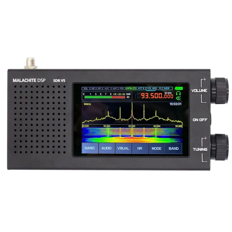 Malachite DSP SDR 1.10D Radio Receiver V5 Metal Case 5000MAh AM CW SSB NFM WFM