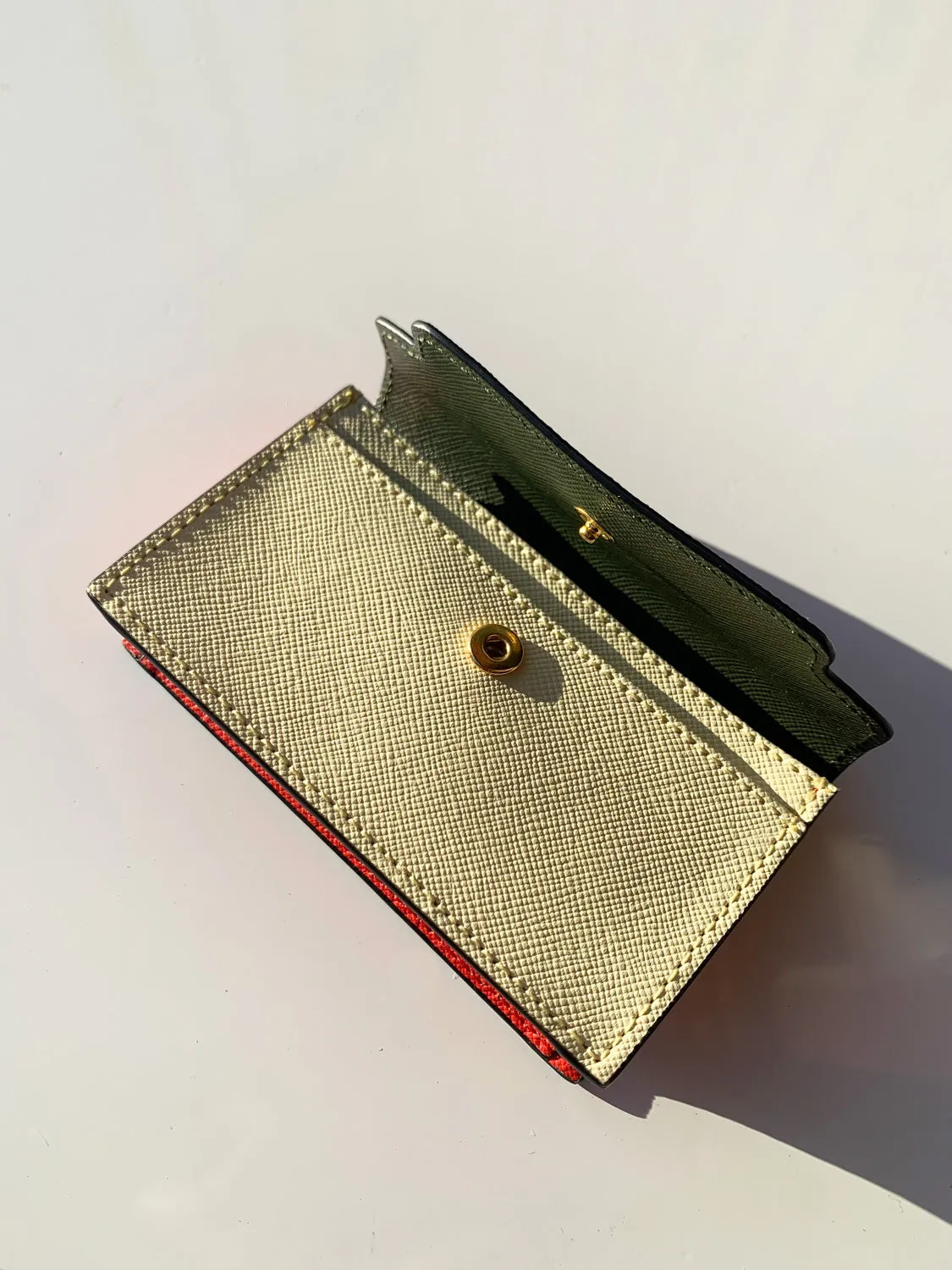 MARNI  PFMOT05U09 SAFFIANO LEATHER CARD CASE