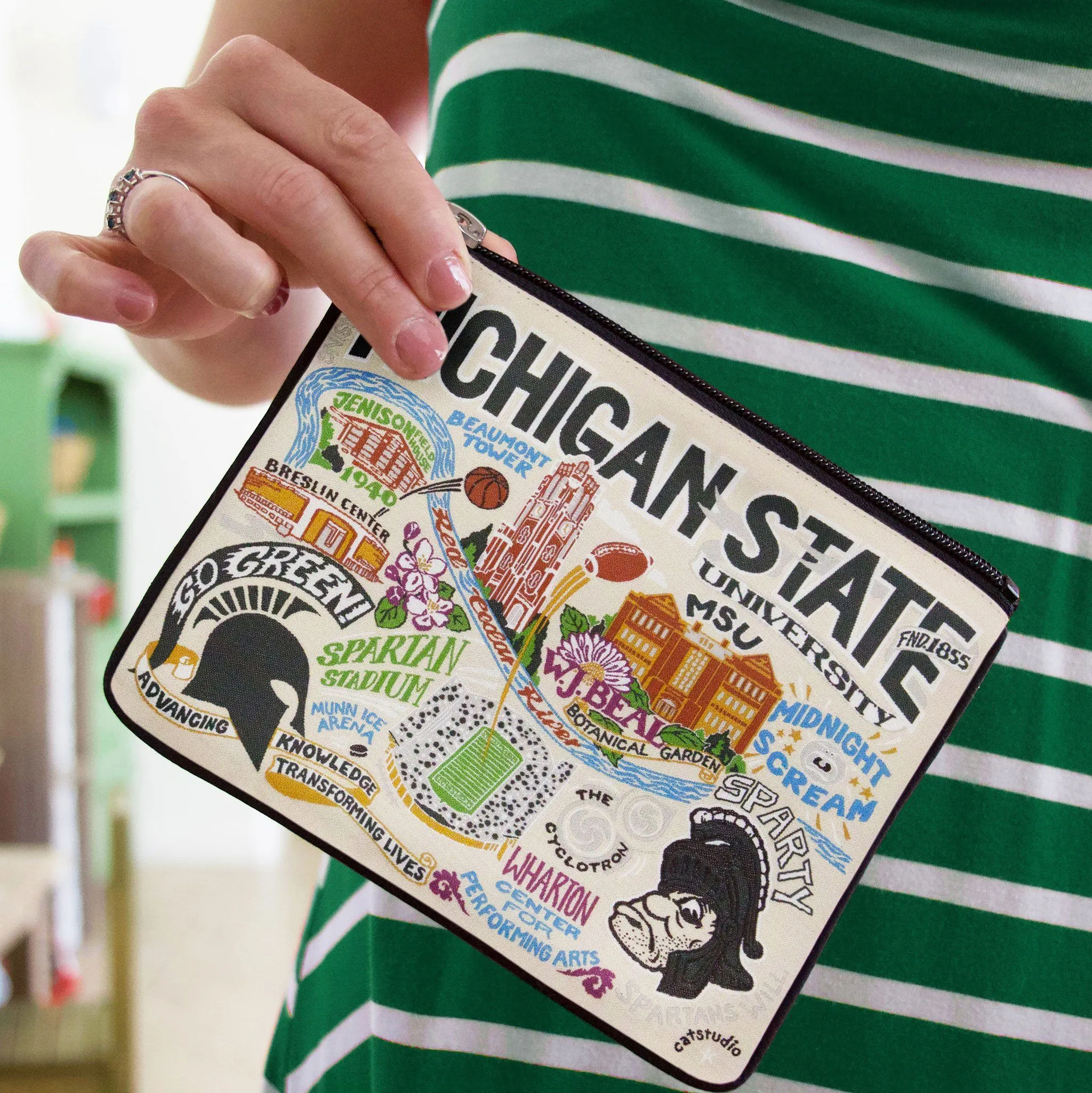 Michigan State University Collegiate Zip Pouch