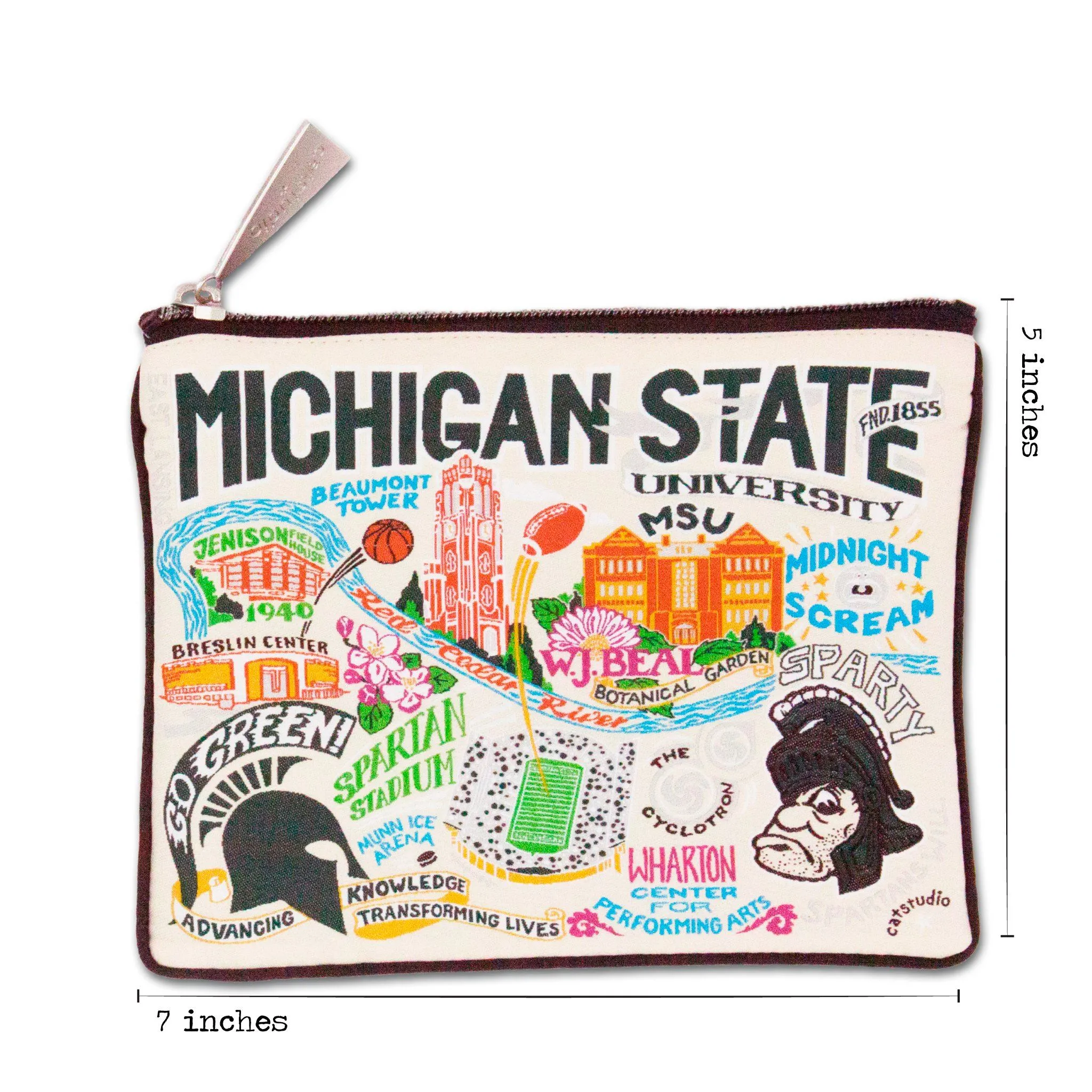 Michigan State University Collegiate Zip Pouch