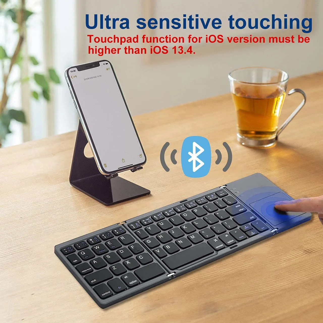 Mini Foldable Bluetooth Keyboard with Touchpad