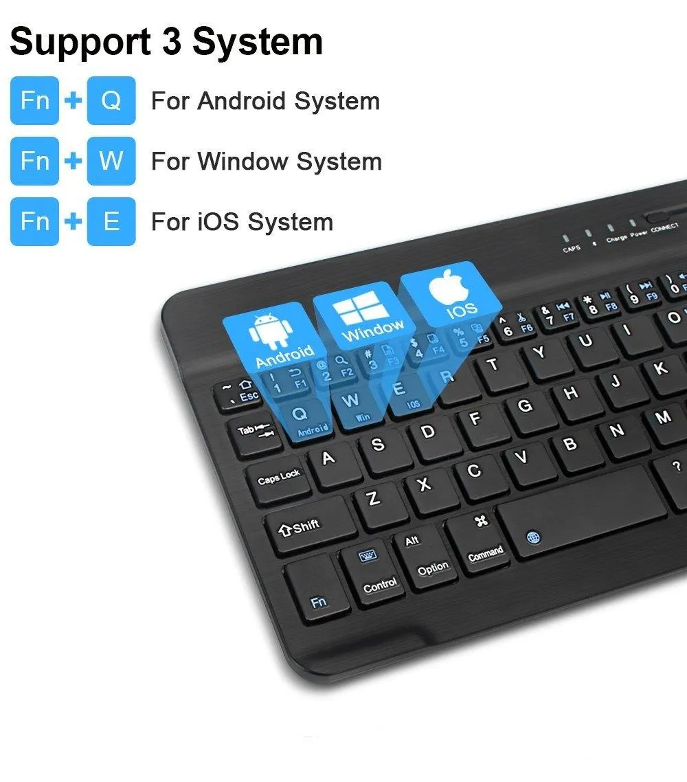 Mini Rechargeable Wireless Bluetooth Keyboard