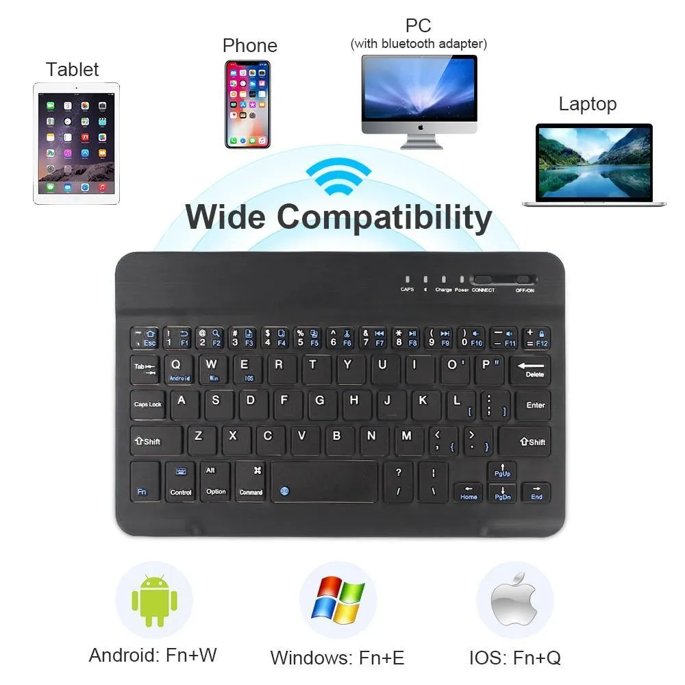 Mini Rechargeable Wireless Bluetooth Keyboard