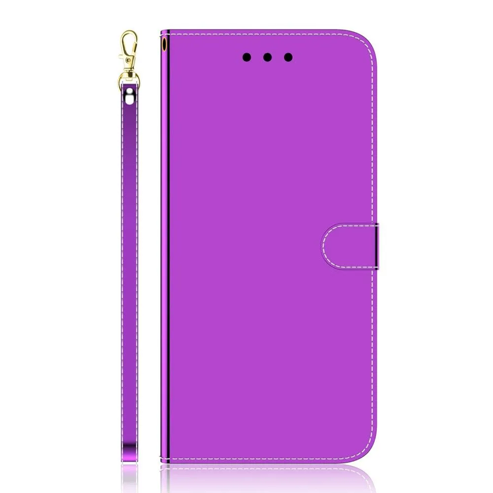 Mirror Motorola Moto E32 flip case - Purple