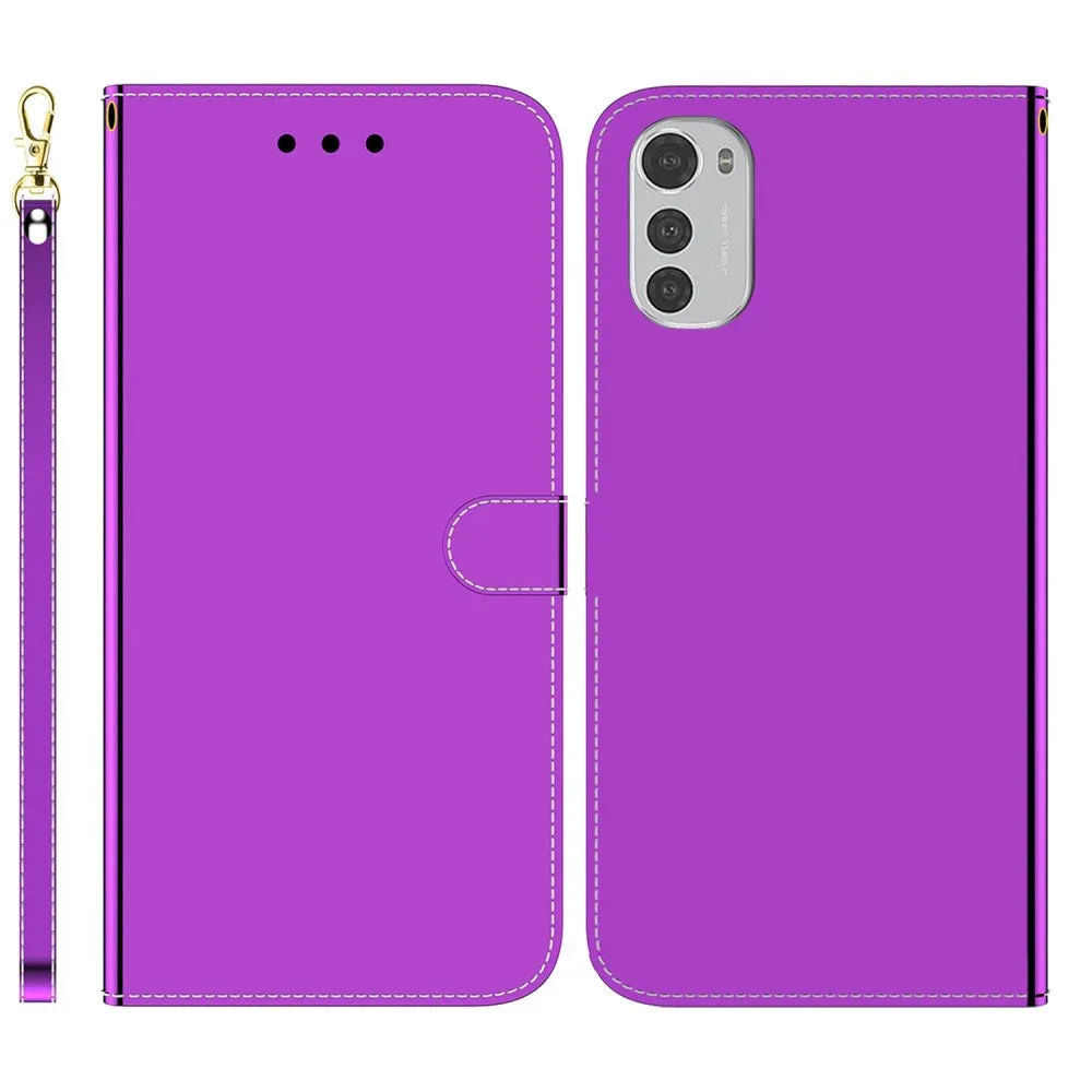 Mirror Motorola Moto E32 flip case - Purple