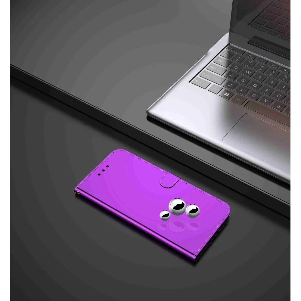 Mirror Motorola Moto G52 flip case - Purple