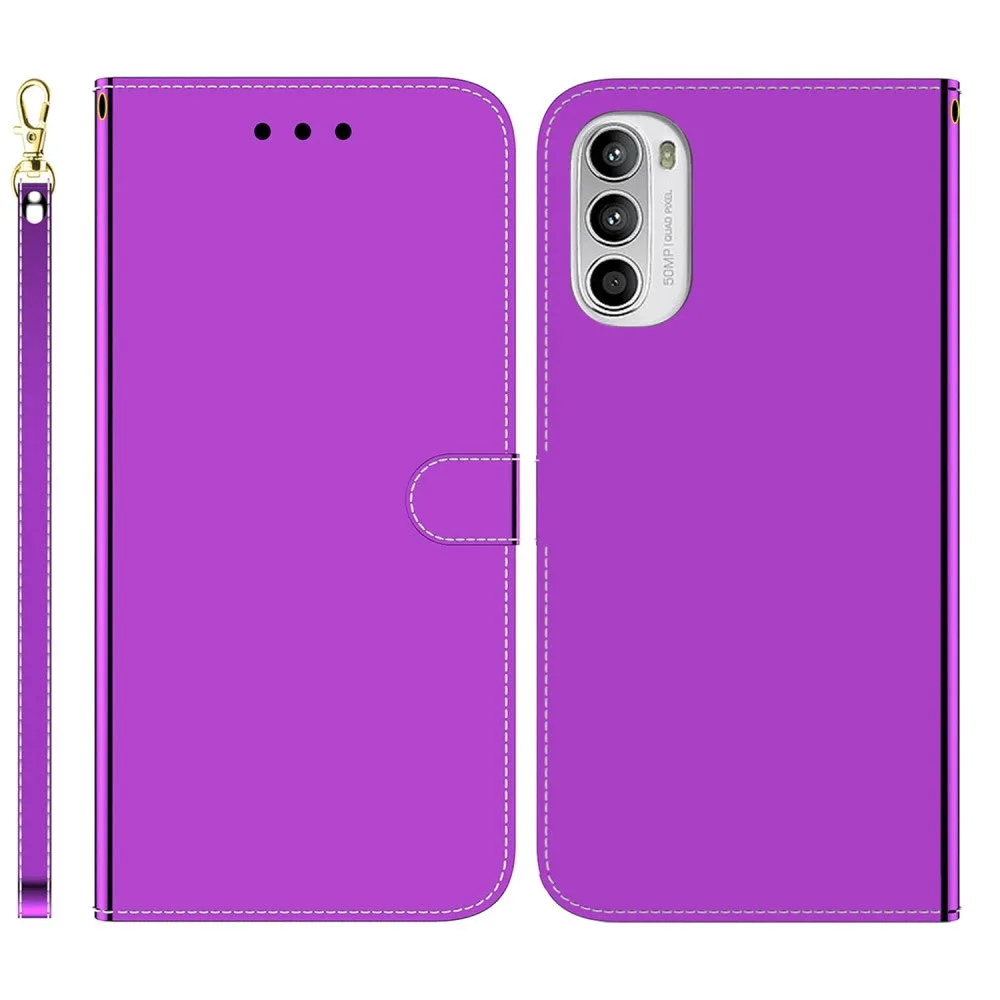 Mirror Motorola Moto G52 flip case - Purple