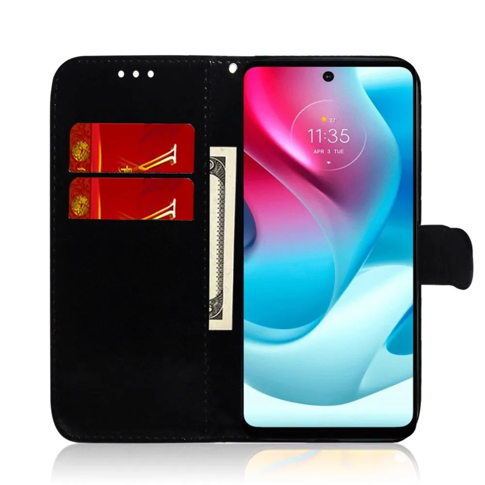 Mirror Motorola Moto G60s flip case - Cyan