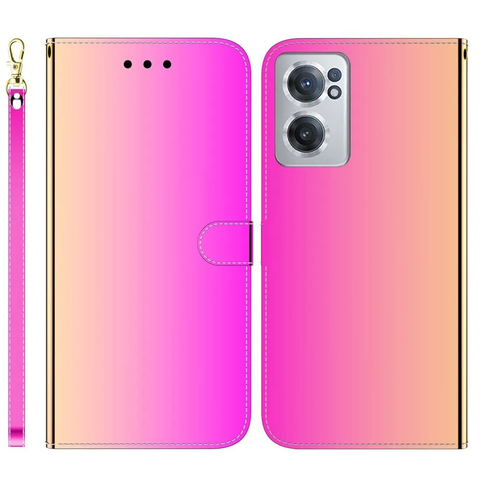 Mirror OnePlus Nord CE 2 5G flip case - Rose