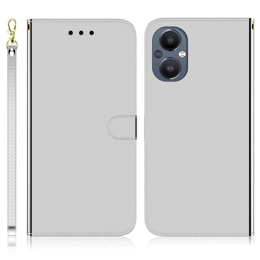 Mirror OnePlus Nord N20 5G flip case - Silver