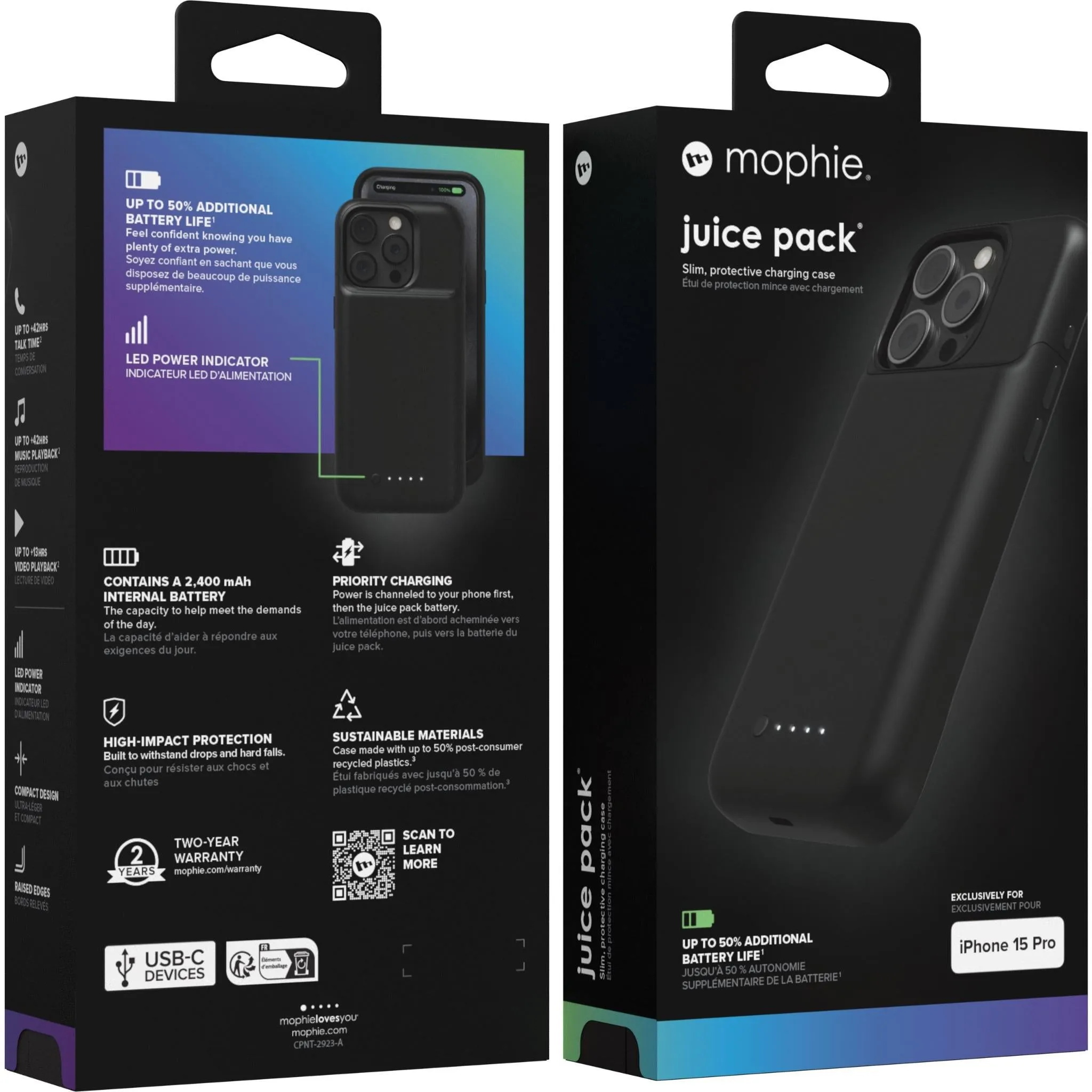 Mophie Juice Pack for iPhone 15 Pro