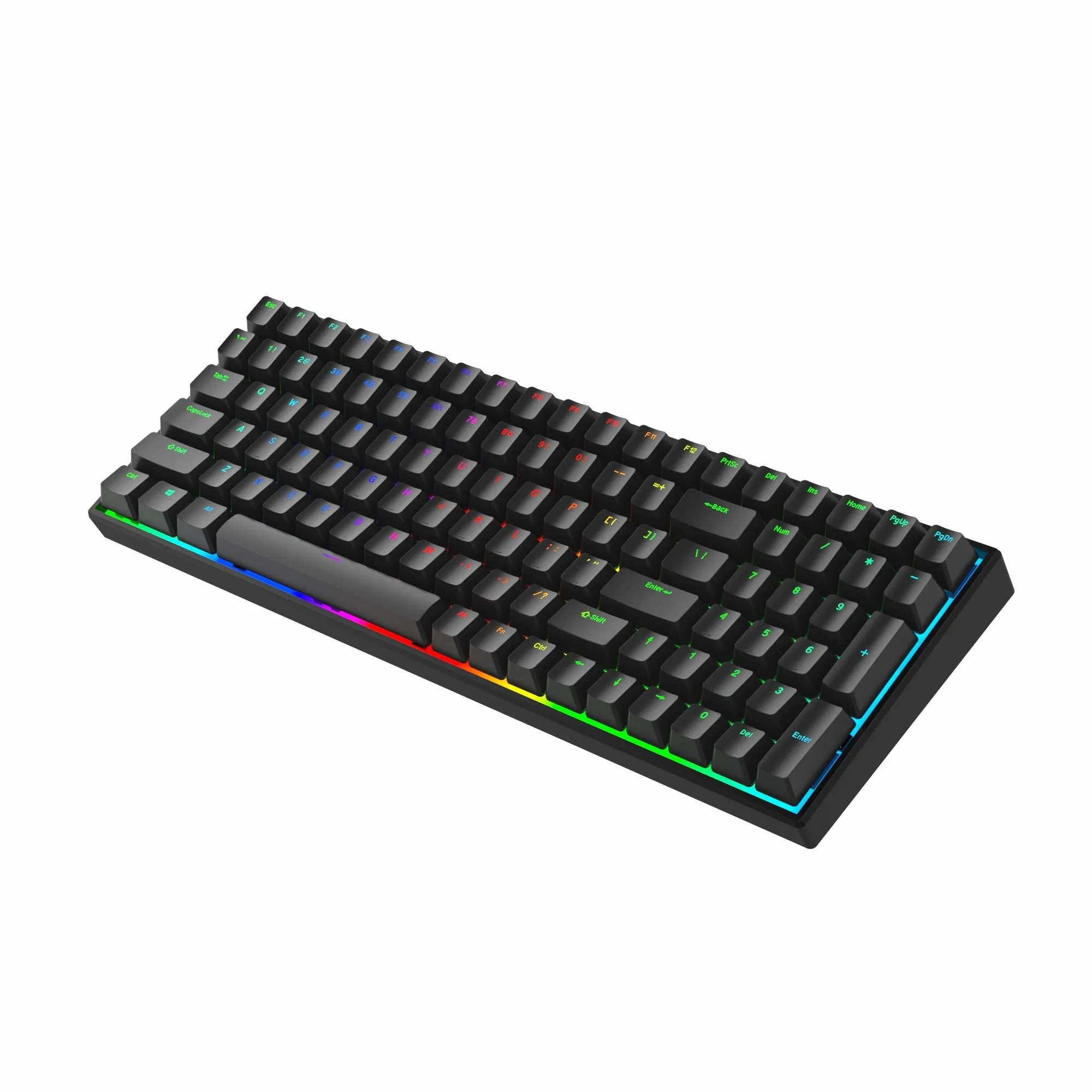 MXRSKEY 96U 96 key dual mode Bluetooth 5.0 Mechanical Keyboard lighting effect RGB switch led type c software macro