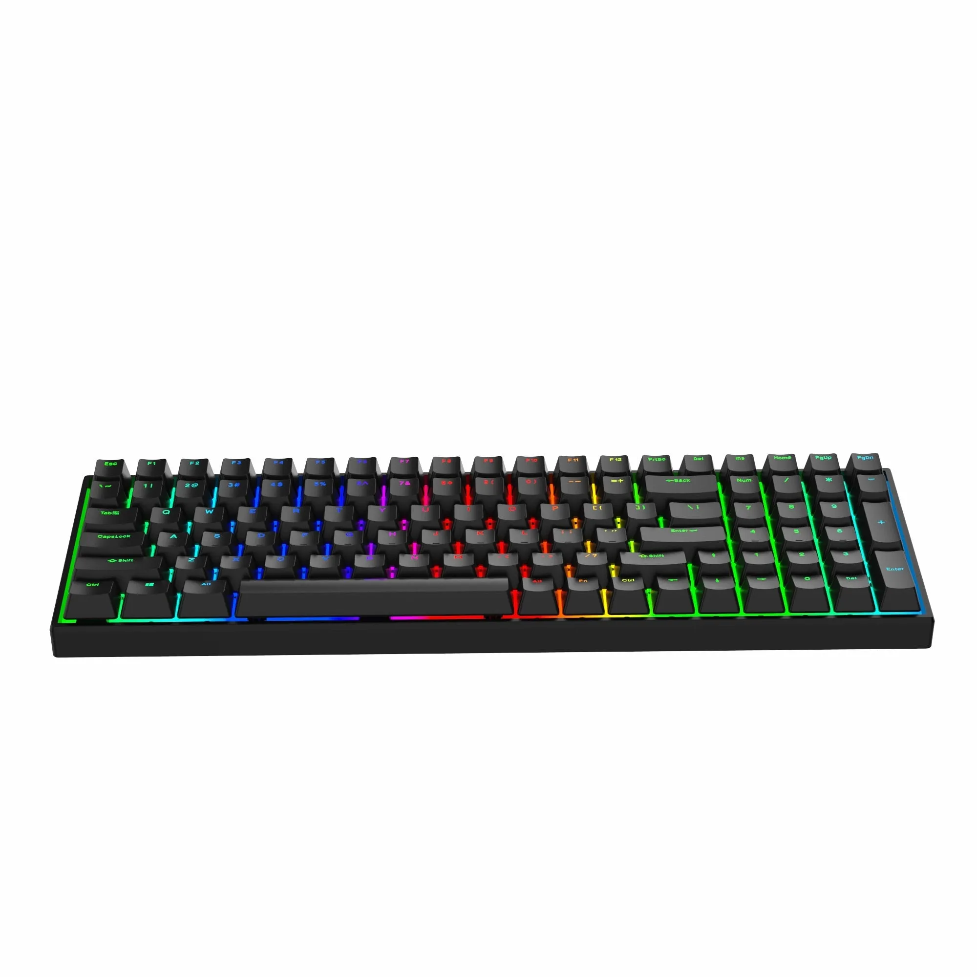 MXRSKEY 96U 96 key dual mode Bluetooth 5.0 Mechanical Keyboard lighting effect RGB switch led type c software macro