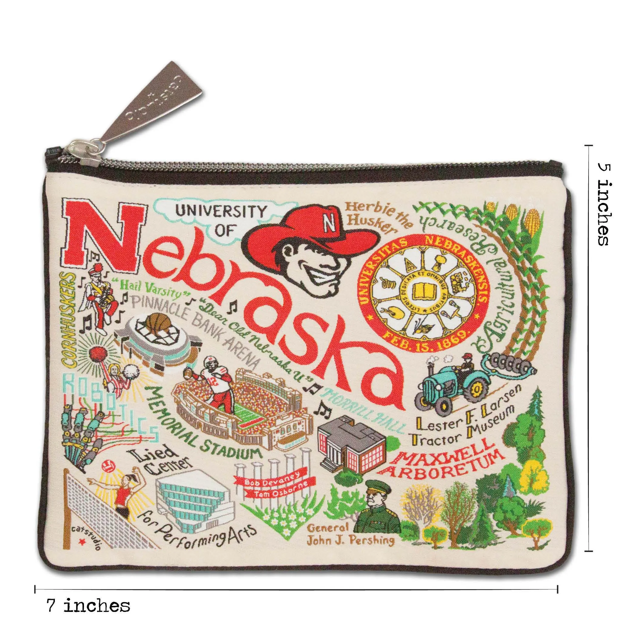 Nebraska, University of Collegiate Zip Pouch