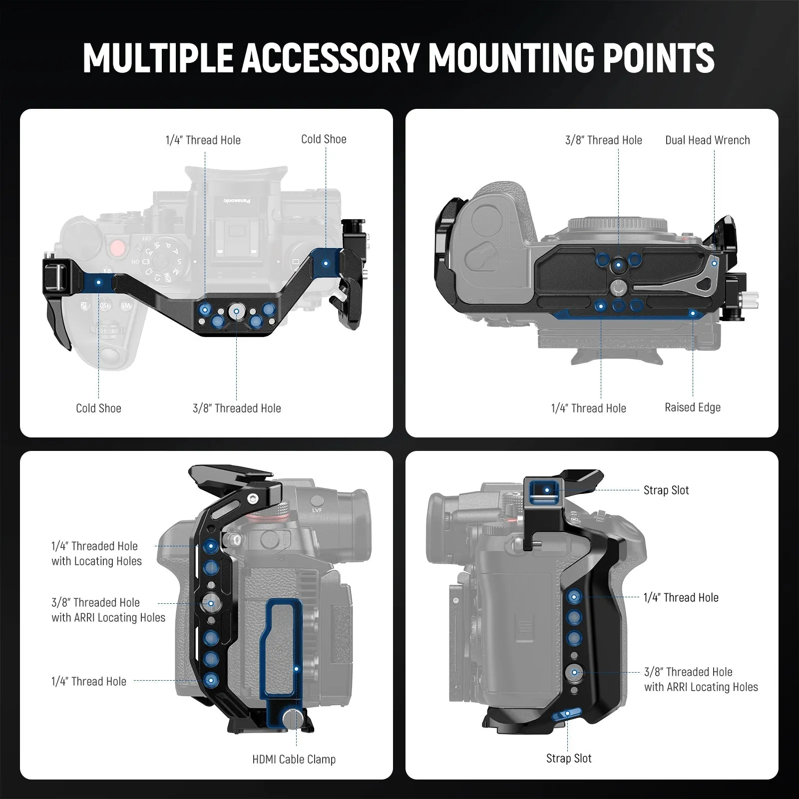 NEEWER CA055 Camera Cage for Lumix GH6