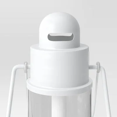 New - Threshold 16.5" Outdoor Patio Lantern LED Pillar Candle Modern Style, White