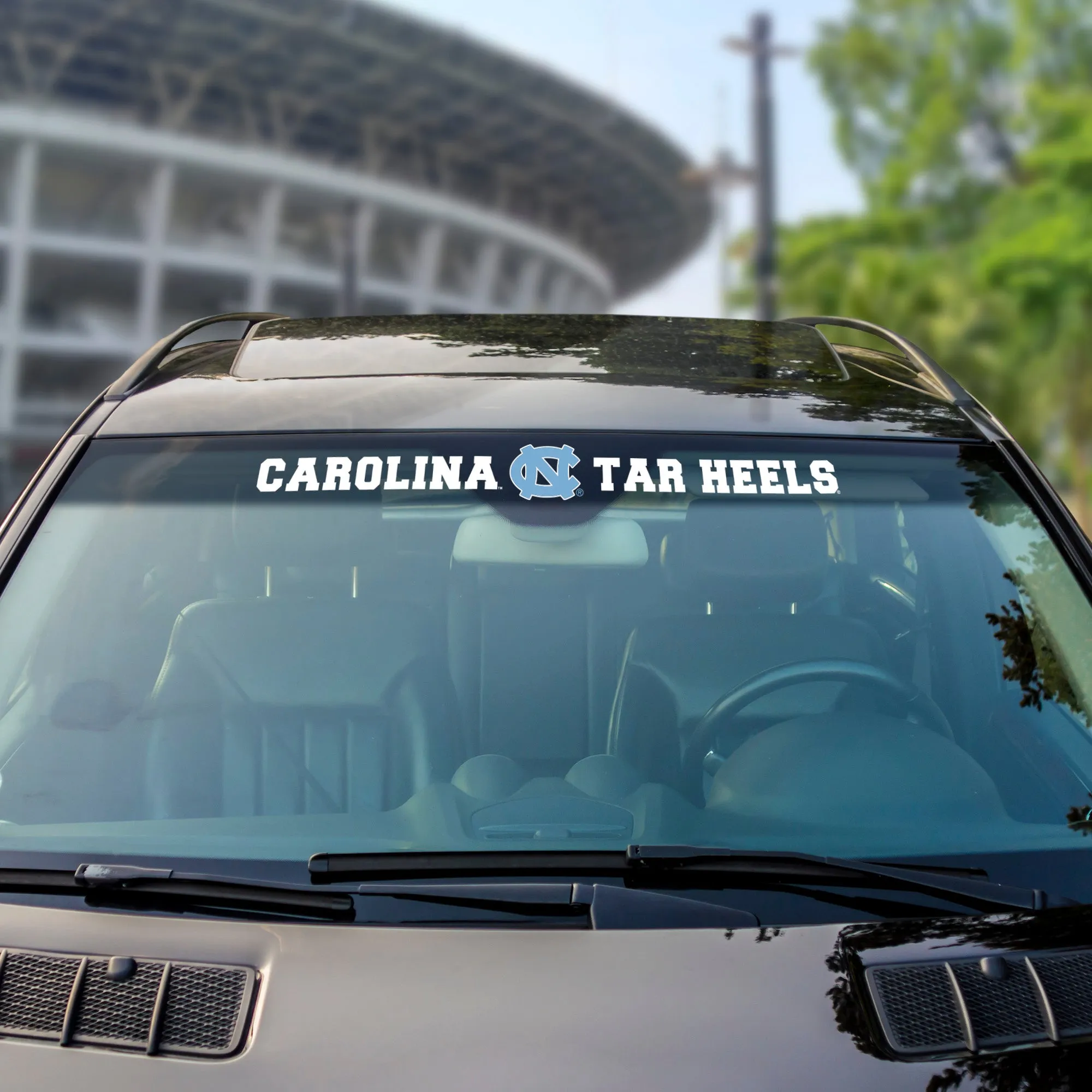 North Carolina Tar Heels Windshield Decal with Primary Logo and Team Wordmark by Fanmats