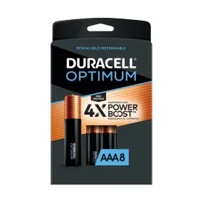 OPT2400B8 Duracell, OP2400 Alkaline Battery, AAA, Optimum, 8PK