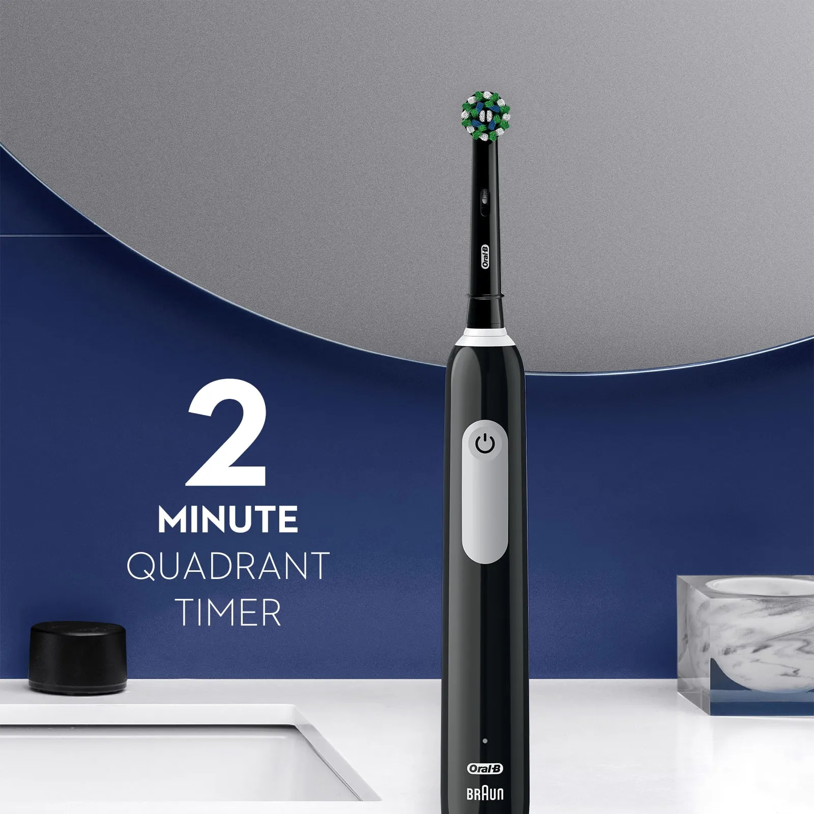 Oral-B Pro 1000 Electric Toothbrush, Black & White, Twin Pack