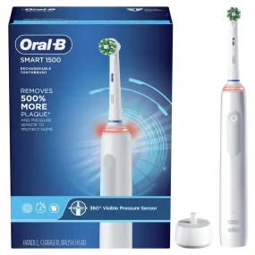 Oral-B Smart 1500 Electric Rechargeable Toothbrush, White