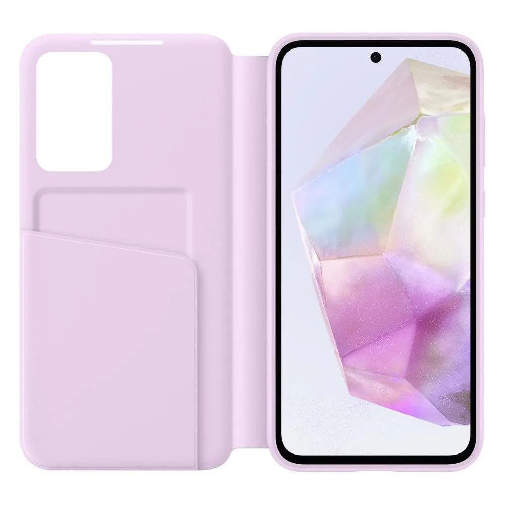 Original Samsung Galaxy A35 (5G) Smart View Cover m. Pung - Lavender (EF-ZA356CBEGWW)