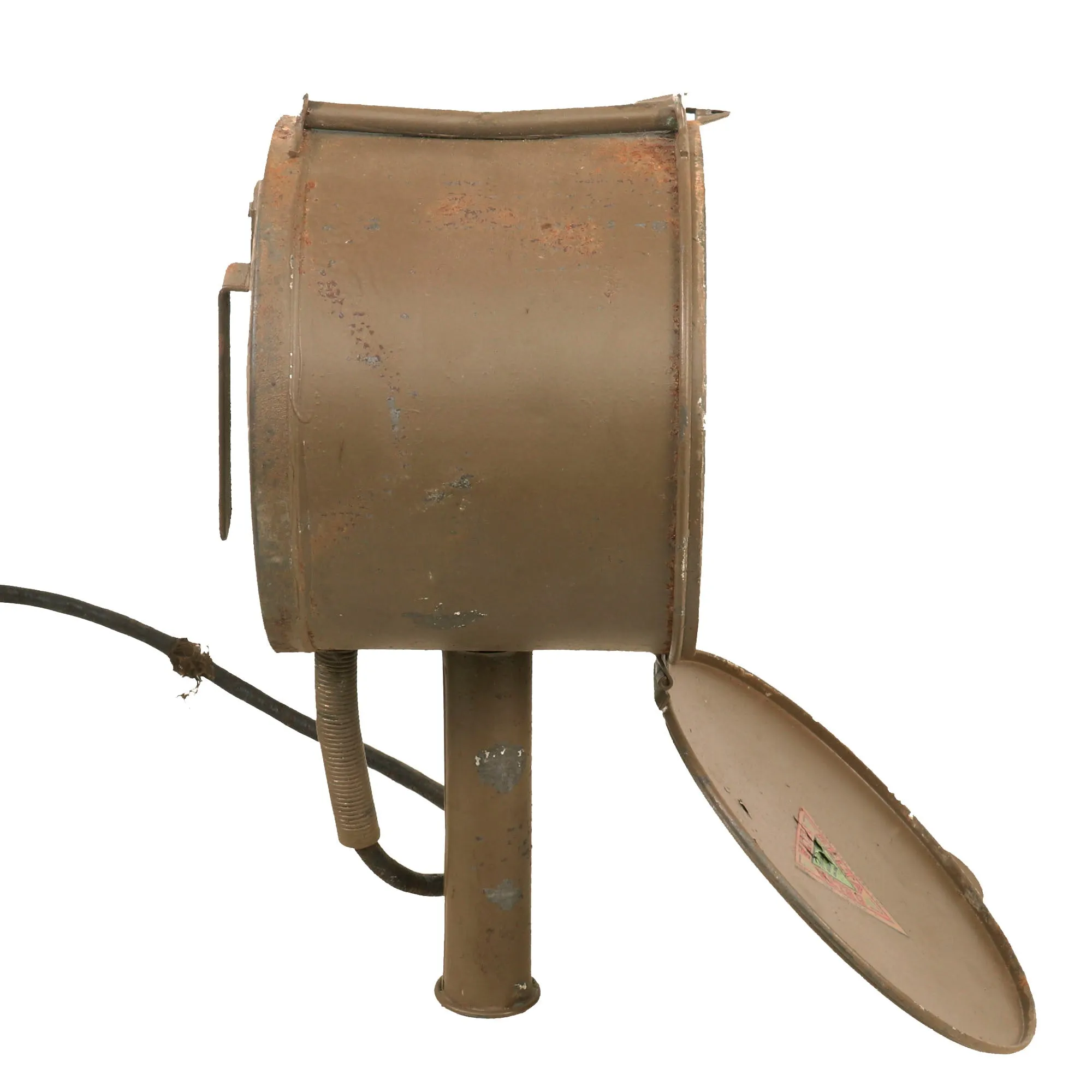 Original U.S. WWI 14-CM. Signal Lamp Type EE-6 with Battery Case & Instruction Manual by Delta