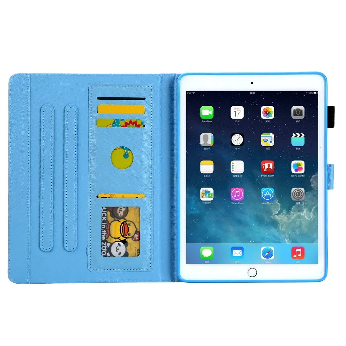 Pattern Horizontal Flip Case with Holder/ Card Slots/ Photo Frame for 10.2 Inch iPad 7th, 8th, 9th Gen