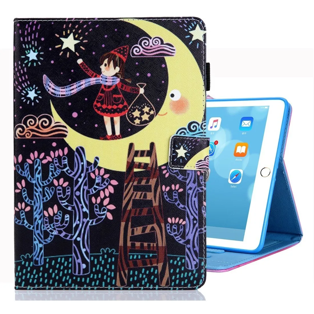 Pattern Horizontal Flip Case with Holder/ Card Slots/ Photo Frame for 10.2 Inch iPad 7th, 8th, 9th Gen